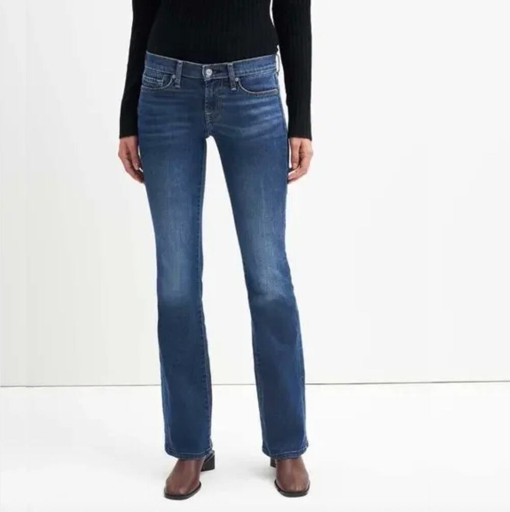 Y2k 7FAM Seven For All Mankind Flared Leg Jeans Low Rise Jeans Size 30"